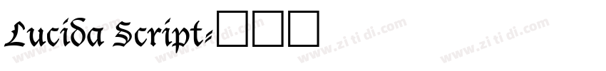 Lucida Script字体转换